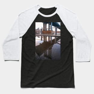 Manhattan Bridge Reflection Baseball T-Shirt